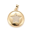 Brass Micro Pave Cubic Zirconia Locket Pendants KK-A161-43B-G-1