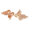 Brass Pave Faceted Glass Connector Charms FIND-Z020-03R-2