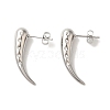 304 Stainless Steel & Rhinestones Teardrop Stud Earrings for Women EJEW-S237-10-1