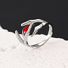 Alloy Enamel Adjustable Cuff Rings FS-WG7694D-03-1