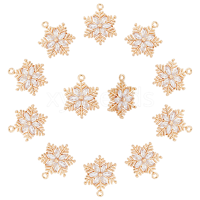 10Pcs Brass Micro Pave Clear Cubic Zirconia Pendants ZIRC-FH0001-39-1