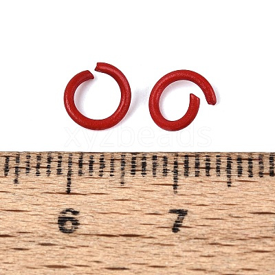 Spray Painted Iron Open Jump Rings IFIN-T017-04C-08-1