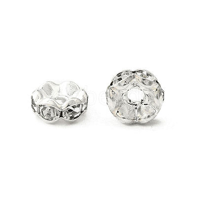 Brass Rhinestone Spacer Beads RB-A014-L5mm-01S-1
