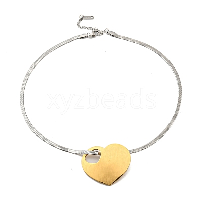 304 Stainless Steel Snake Chain Necklaces NJEW-P311-02B-P-1