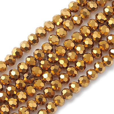 Electroplate Glass Beads Strands X-EGLA-K015-09C-1