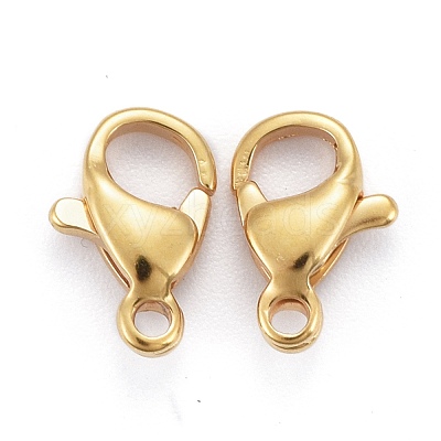 304 Stainless Steel Lobster Claw Clasps X-STAS-H352-01C-G-1