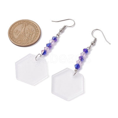 Blank Acrylic Dangle Earrings EJEW-JE05665-04-1