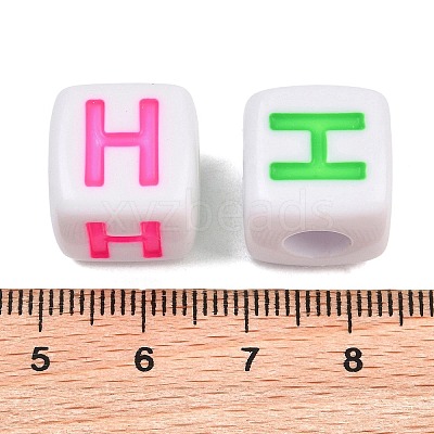 Opaque Acrylic Enamel European Beads AC-ACBA1794-04H-1