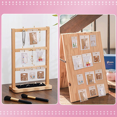 100Pcs 2 Styles Square Paper Earring Display Cards and Rectangle Keychain Display Cards CDIS-TA0001-49A-1