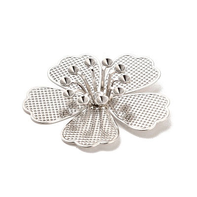 Rack Plating Brass Rhinestone Settings KK-H454-02P-1