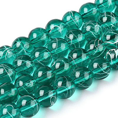 Drawbench Transparent Glass Beads Strands GLAD-Q012-8mm-12-1