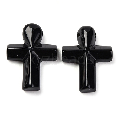 Natural Obsidian Pendants G-B122-02G-1