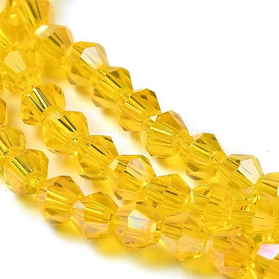 Transparent Electroplate Glass Beads Strands EGLA-A039-T6mm-B22-1