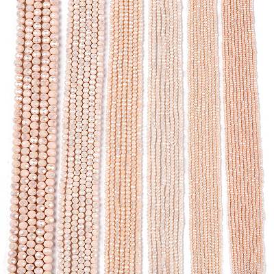 Electroplate Glass Beads Strands EGLA-A044-P8mm-B05-1