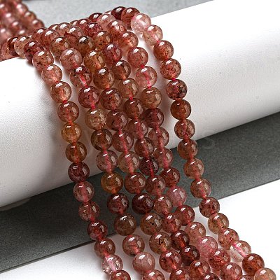 Natural Strawberry Quartz Beads Strands G-M443-A01-01-1