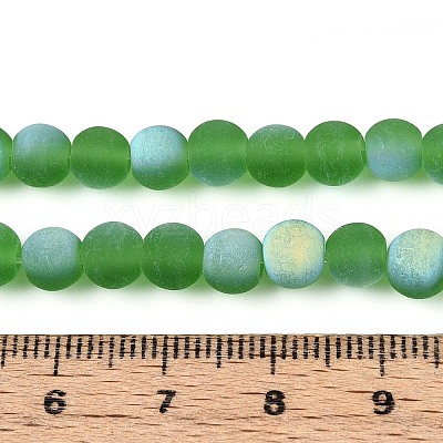 Frosted Transparent Glass Beads Strands LS-GLAA-T032-T6mm-MBB07-1