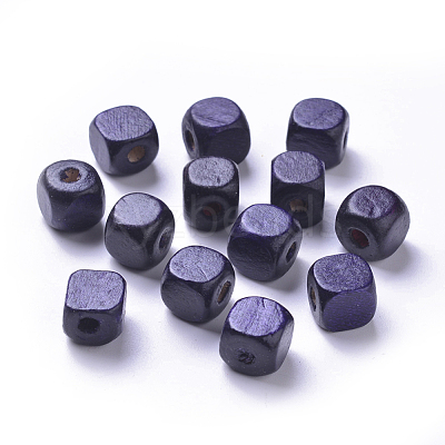 Dyed Natural Wood Beads WOOD-S617-5-LF-1