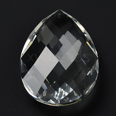 Transparent Glass Pendants GLAA-R223-03G-1