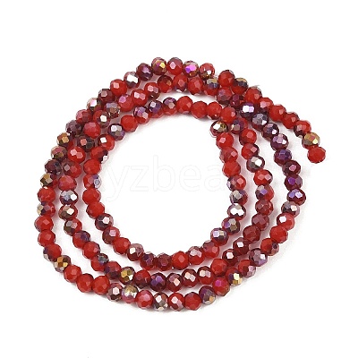 Electroplate Glass Beads Stradns EGLA-H114-02B-02-1