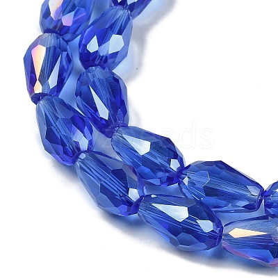 Transparent Electroplate Glass Beads Strands EGLA-N013-T6mm-B11-1