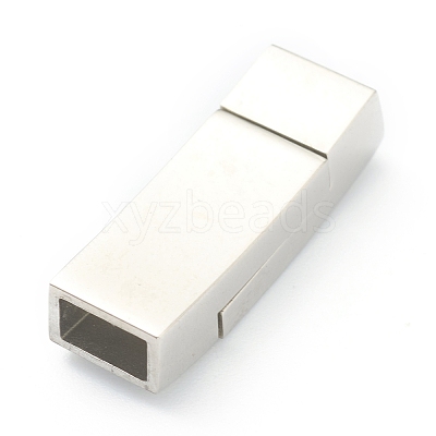 Tarnish Resistant 316 Surgical Stainless Steel Magnetic Clasps with Glue-in Ends STAS-G241-17P-1