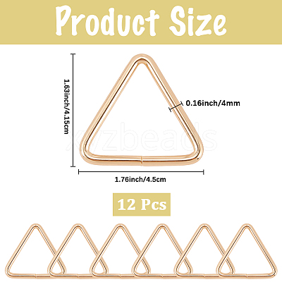 12Pcs Triangle Iron Linking Rings IFIN-CP0002-96LG-1