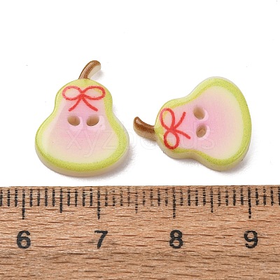 2-Hole Printed Opaque Resin Buttons RE-CBA2C75-04A-1