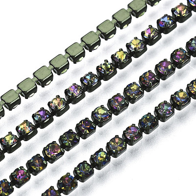 Electrophoresis Iron Rhinestone Strass Chains CHC-Q009-SS8.5-B10-1