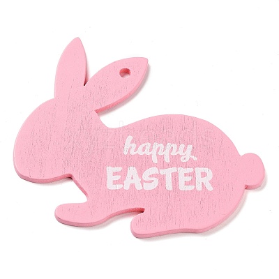 Easter Theme Single Face Printed Wood Pendants WOOD-M010-03A-1