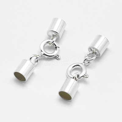 925 Sterling Silver Spring Ring Clasps STER-G019-08S-1