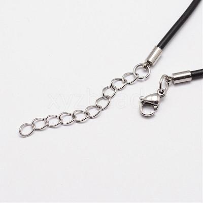 Round Leather Cord Necklaces Making MAK-I005-4mm-1