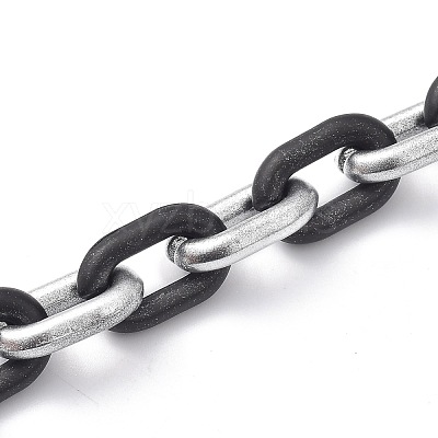 Handmade Spray Painted CCB Cable Chains AJEW-JB00718-1