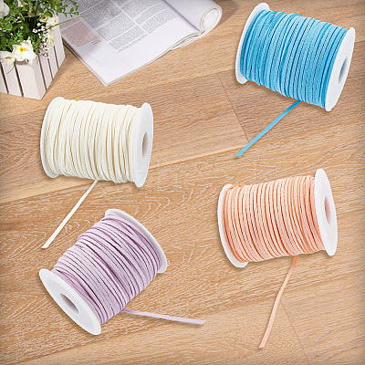 4 Rolls 4 Colors Flat Faux Suede Cord LW-CL0001-04A-1