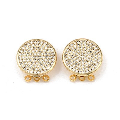 Brass Micro Pave Clear Cubic Zirconia Box Clasps KK-L255-02G-07-1