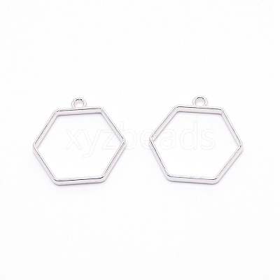 Alloy Open Back Bezel Pendants PALLOY-WH0081-35B-1