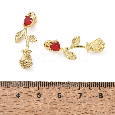 Brass Micro Pave Cubic Zirconia Pendants CU-CBA8C34-02G-02-1
