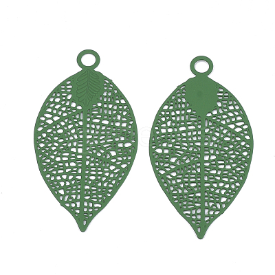 430 Stainless Steel Filigree Pendants X-STAS-S108-01B-1