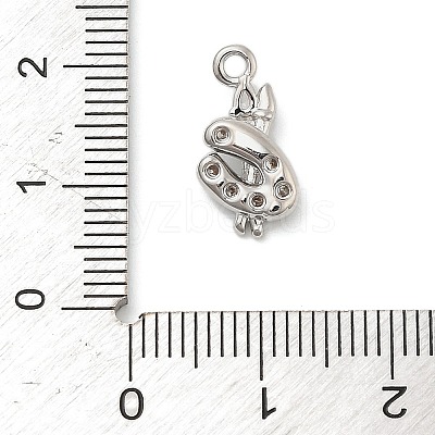 Brass Micro Pave Cubic Zirconia Pendants KK-I380-19P-1