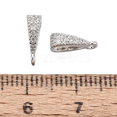 Brass Micro Pave Clear Cubic Zirconia Pendant Bails LS-KK-G542-03S-1