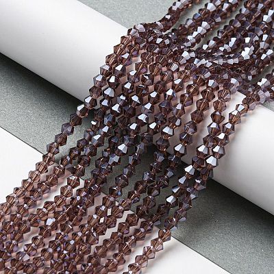 Transparent Electroplate Glass Beads Strands EGLA-A039-T3mm-A05-1