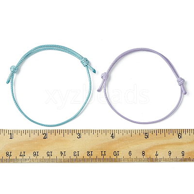 30Pcs 5 Color Adjustable Waxed Polyester Braided Cord Bracelets X1-BJEW-FZ00016-1
