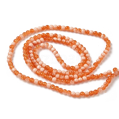 Crackle Glass Beads Strands GLAA-U001-4mm-10-1