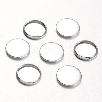 Tarnish Resistant Stainless Steel Plain Edge Bezel Cups STAS-M226-03C-1
