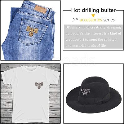 Rhinestones Sew on/Iron on Patches DIY-FG0001-38-1