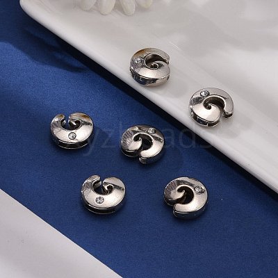 Letter Slider Beads for Watch Band Bracelet Making ALRI-O012-G-NR-1