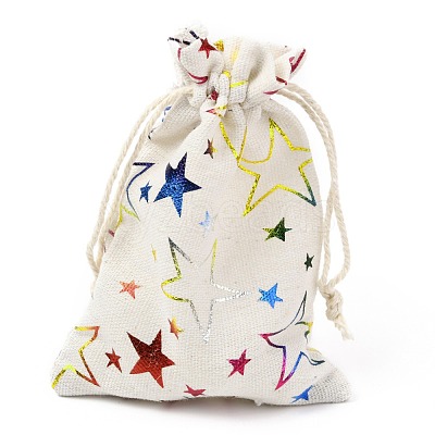 Christmas Theme Cotton Fabric Cloth Bag ABAG-H104-B14-1