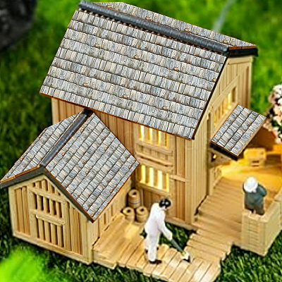 Paper Wallpaper Mini Model DIY-WH0899-891E-1