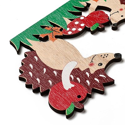 Single Face Printed Wood Big Pendants WOOD-I010-12B-1