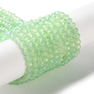 Baking Paint Transparent Glass Beads Strands LS-DGLA-A034-J4MM-D02-1