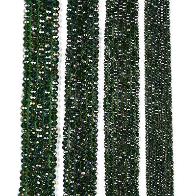 Electroplate Glass Beads Strands EGLA-A044-T6mm-B24-1